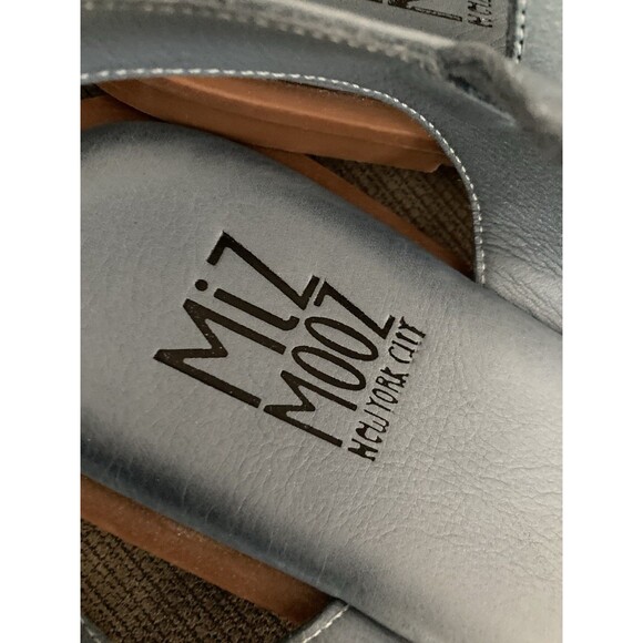 Miz Mooz Leather ‘Fallyn’ Sandals 41 or 10 Blue Folded Strap Boho Summer Beach - Picture 8 of 13
